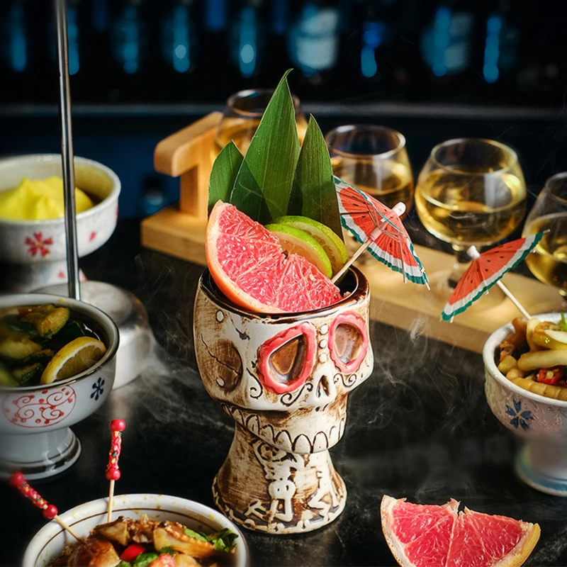 Wine Beer Mixed Drinks - Halloween Schedel Keramische Mok - USA