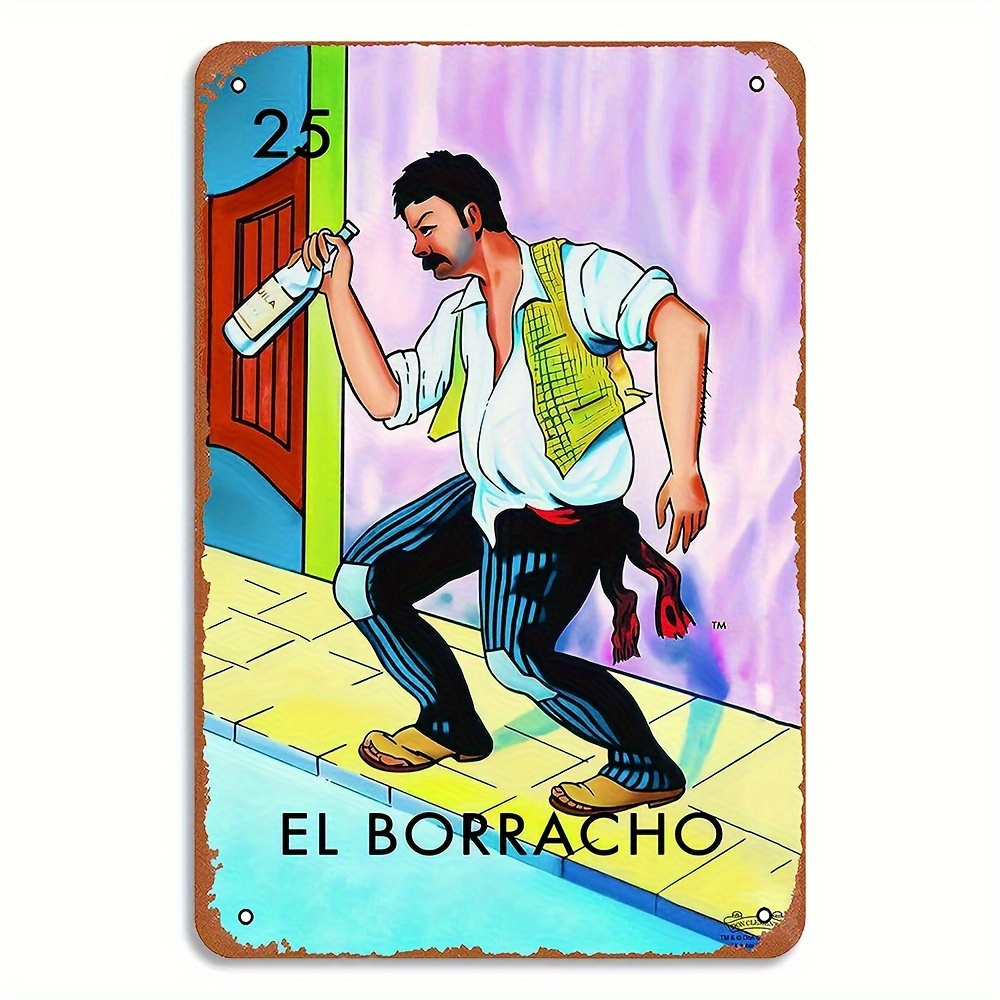 Wine Beer Tequila - Alcoholisch, alcoholische kaart, Mexicaans bingokaart, dag
