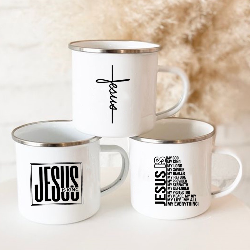 Jezus is God Print Emaille Mok - Wine Beer Best recensie en prijs